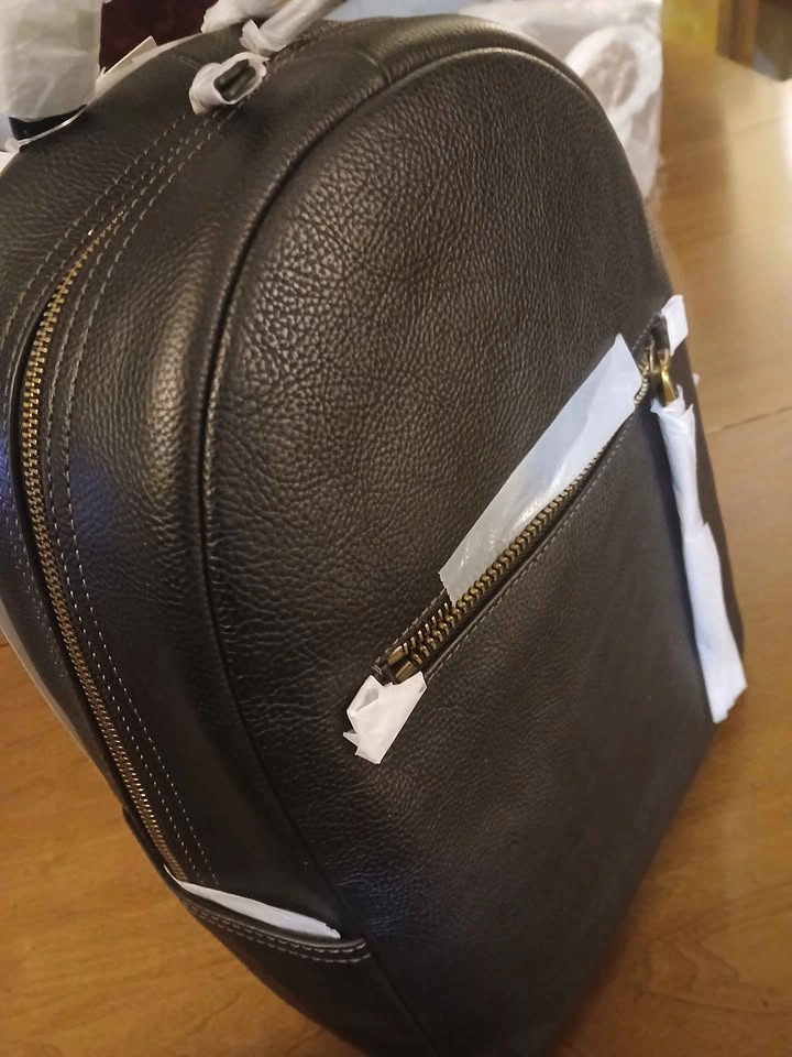 Fossil Pure Leather Black Backpack - Brand New w/ Tags - photo 2