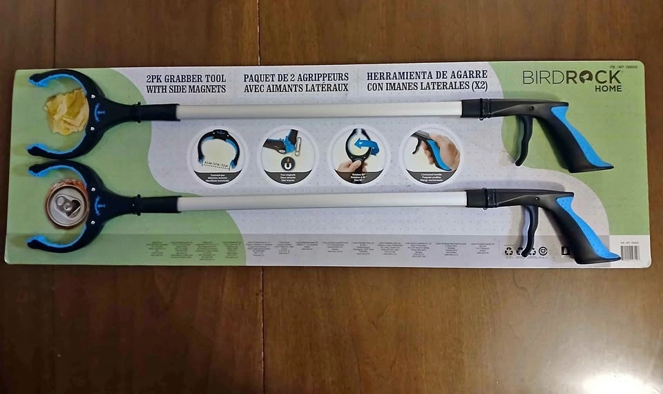 Birdrock Home 2 Pack Grabber Tool with Side Magnets - Brand New