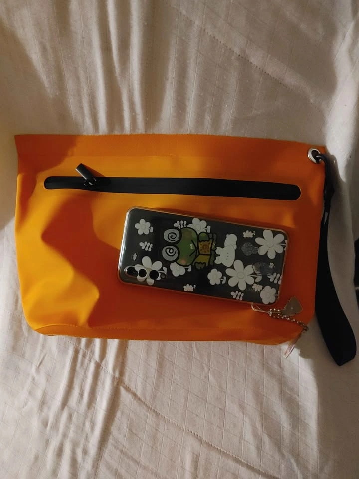 Orange Waterproof Clutch Bag