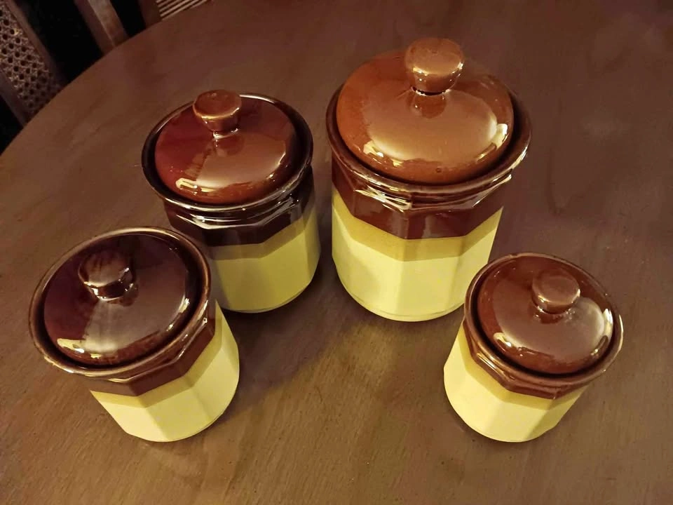 4-Piece Ceramic Canister Set - Dishwasher Safe