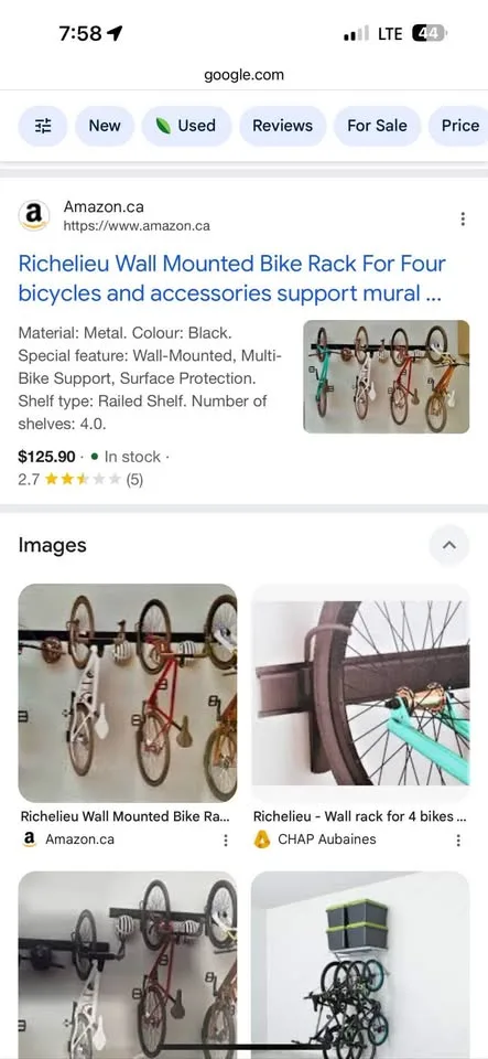 Richelieu Wall Mounted Bike Rack image indicator(5)