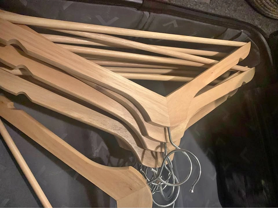 Walmart Wooden Hangers - Moving Sale