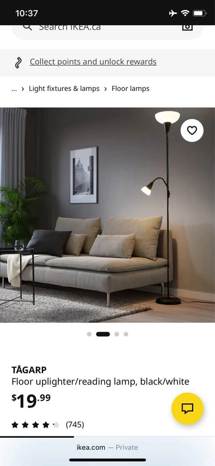 💡 MOVING SALE: IKEA TÅGARP Floor Lamp with Reading Light (Black) - photo 3