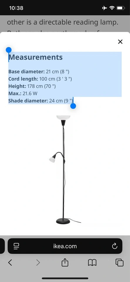 💡 MOVING SALE: IKEA TÅGARP Floor Lamp with Reading Light (Black) - photo 4