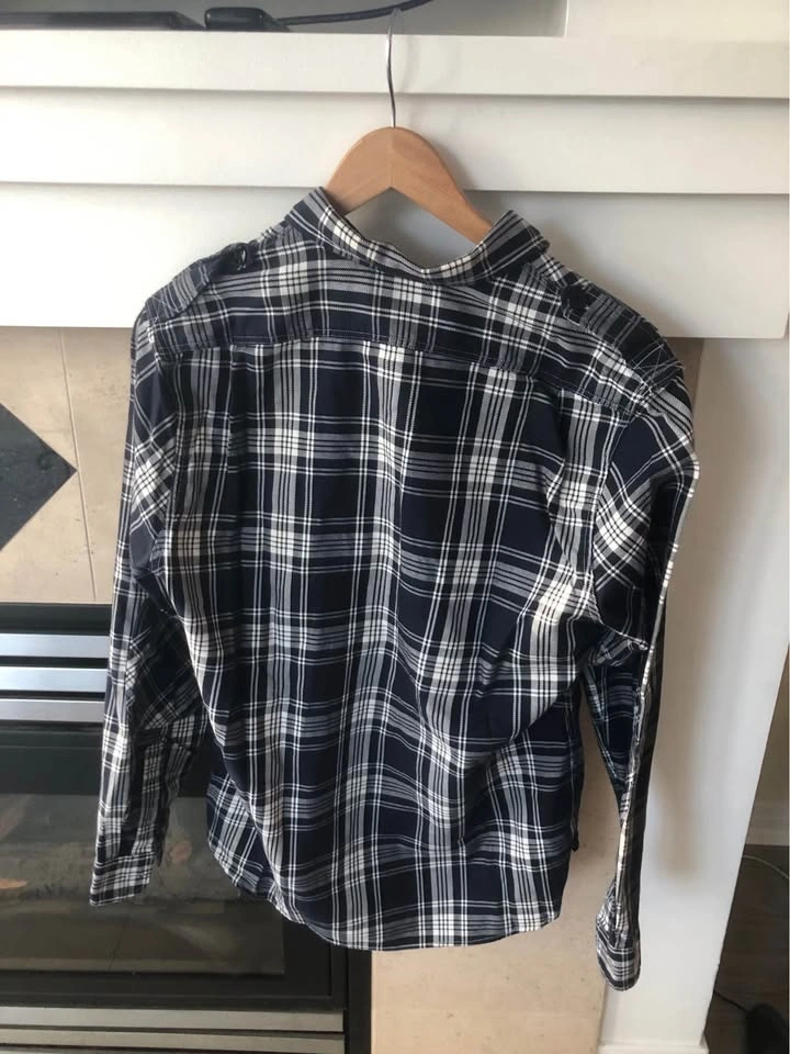 Men’s Polo Jeans Co Navy Plaid Zippered Shirt. Size M. New! - photo 5
