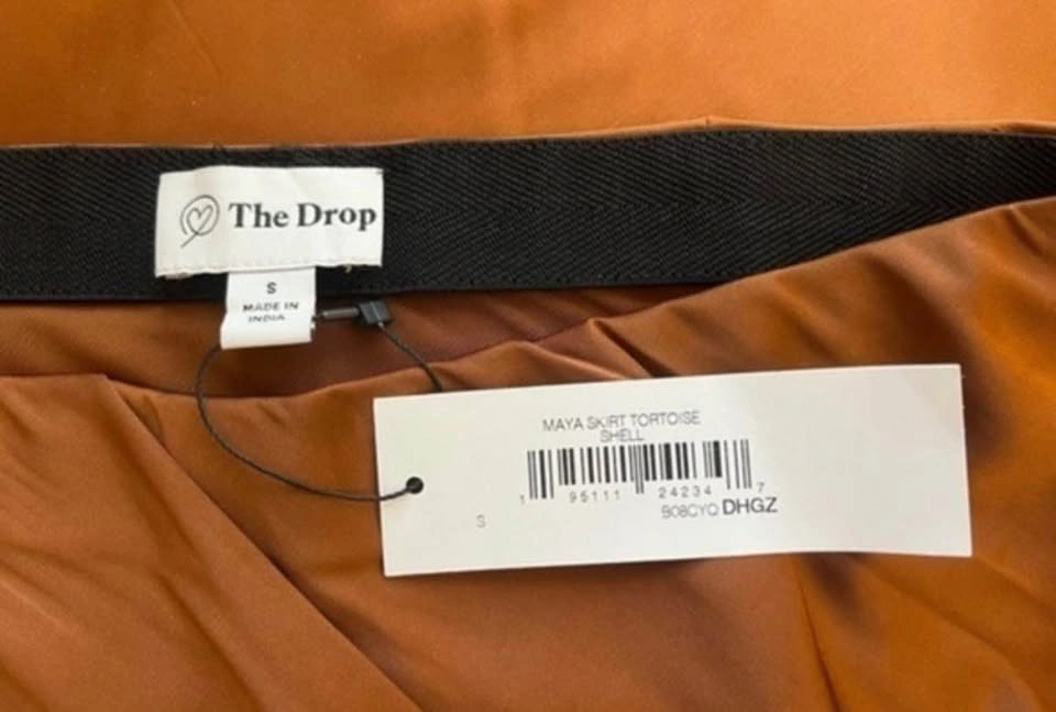 The Drop Size Small Skirt A-Line Midi Tortoise Shell Elastic Wai - photo 4