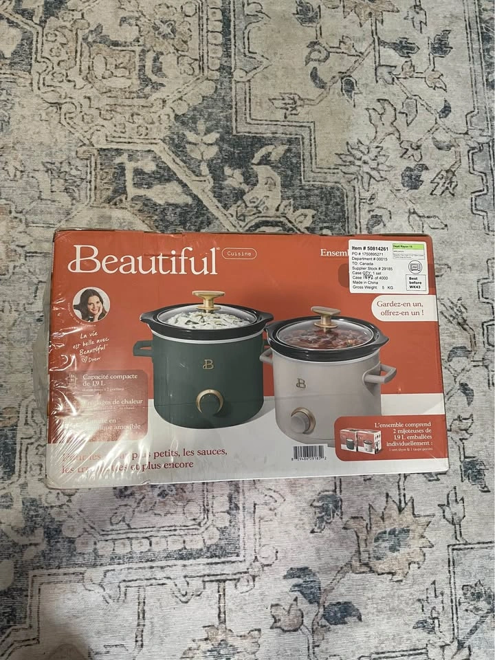 Drew Barrymore 2 Qt Slow Cooker Set - Stylish Kitchen - photo 3