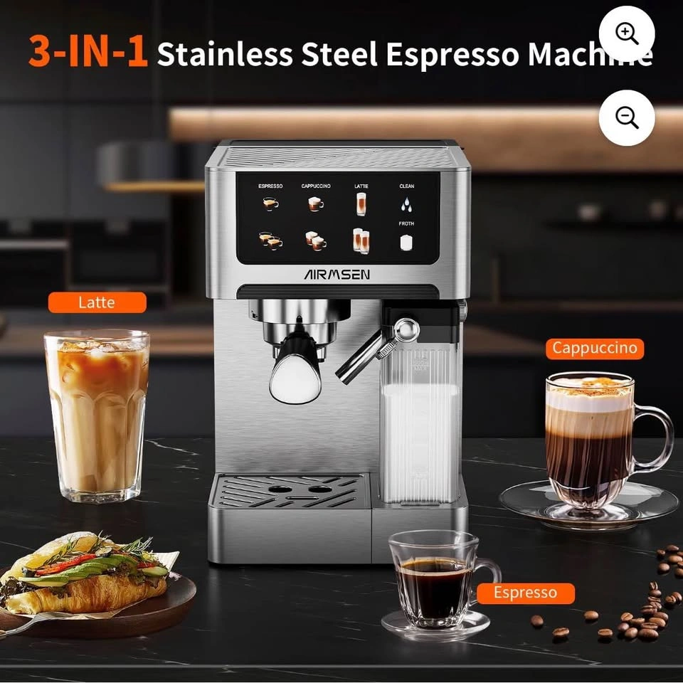 Brand New AIRMSEN Espresso Machine w/ Milk Frother - photo 3
