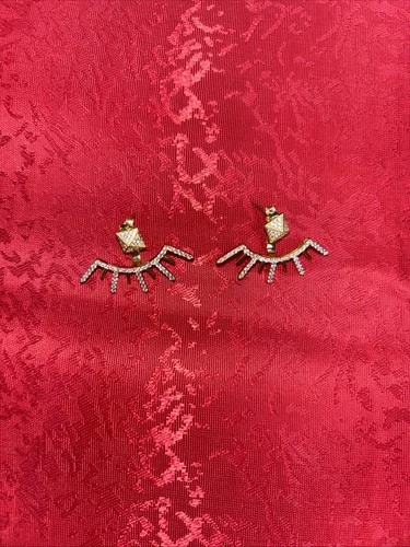 Sterling Silver Gold Plated Ear Jacket Earrings