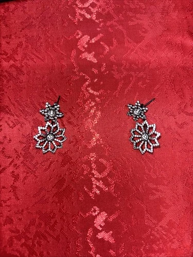 Sterling Silver Dark Crystal Ear Jacket Earrings