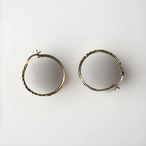 14K Gold Plated Sterling Silver Hoop Earrings