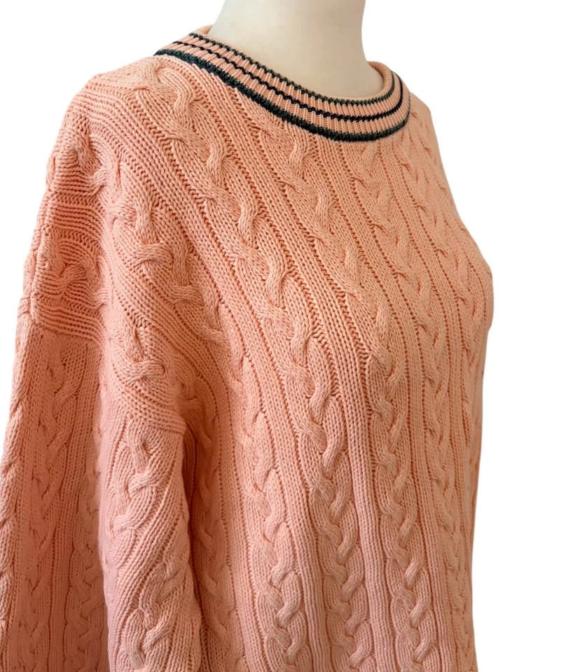 Vintage Marc O'Polo Peach Cable Knit Oversized Sweater - Women's - photo 3