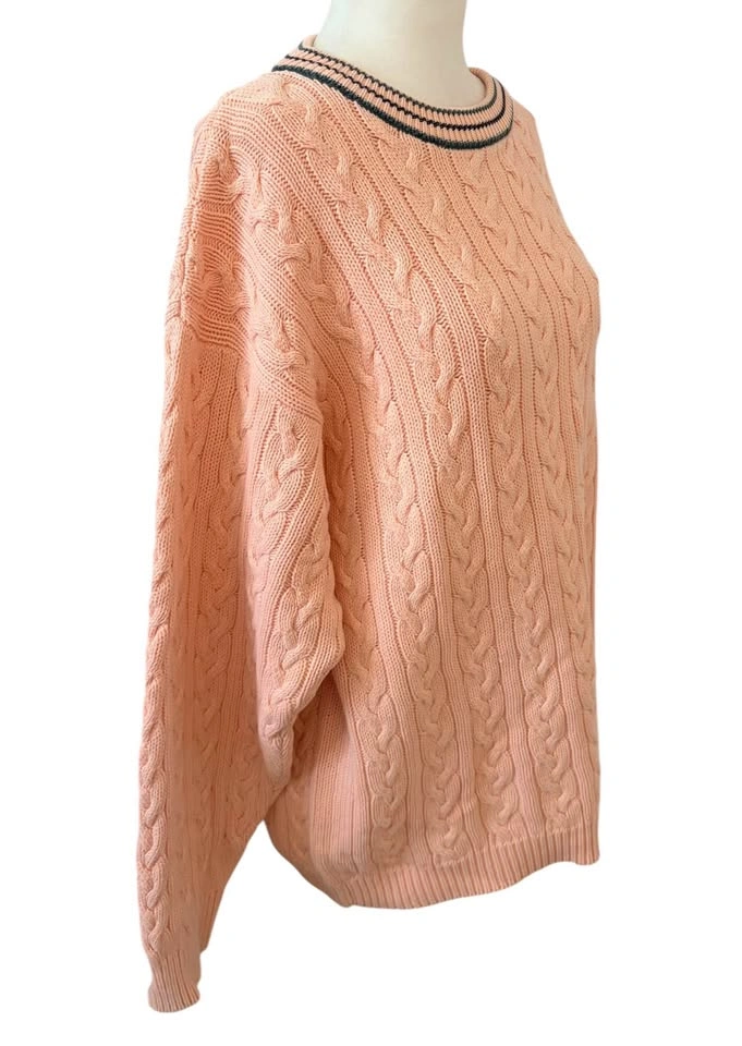 Vintage Marc O'Polo Peach Cable Knit Oversized Sweater - Women's - photo 4