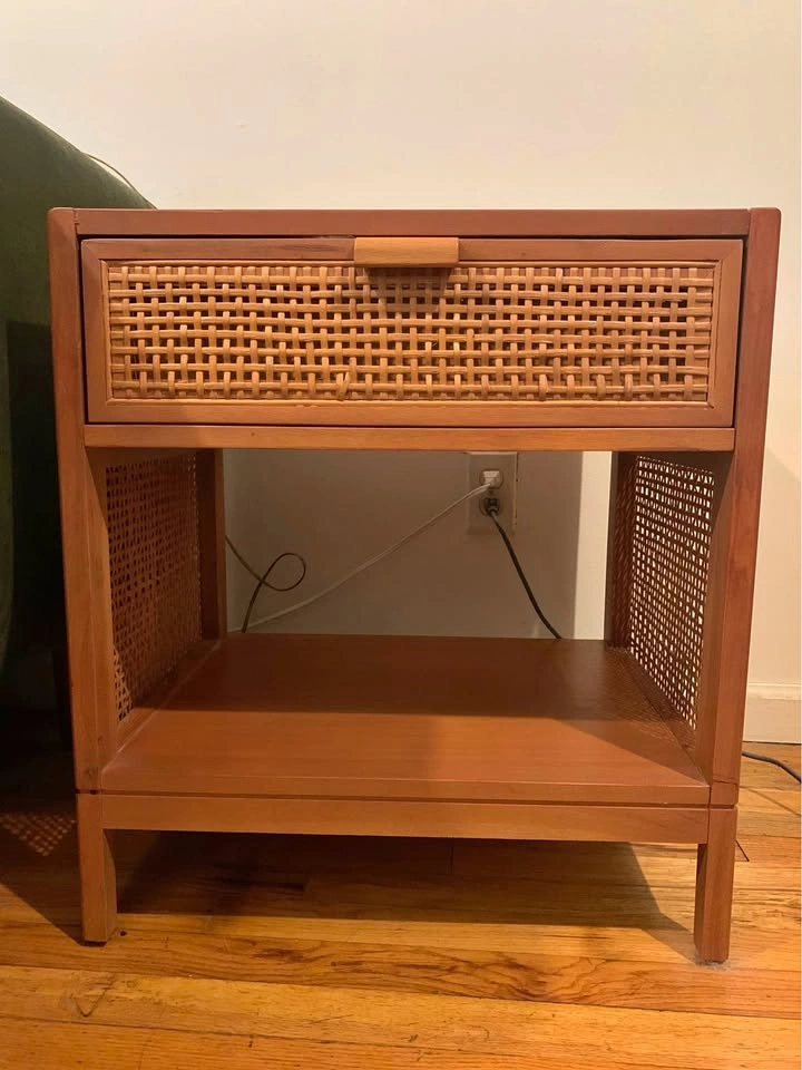 Minsmere Caned Accent Table with Drawer