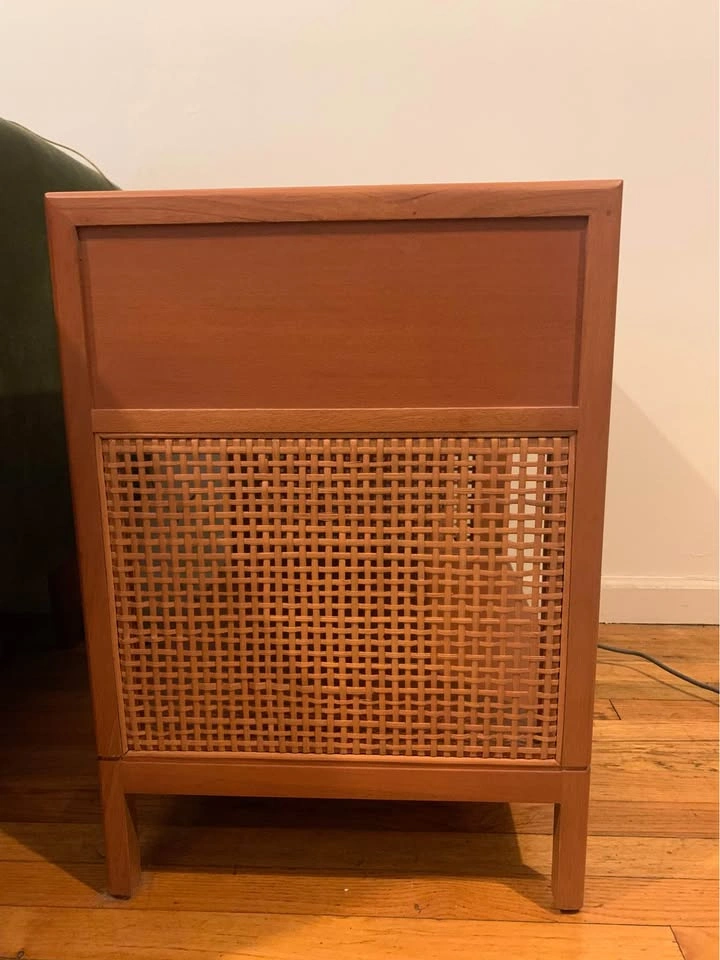Minsmere Caned Accent Table with Drawer - photo 3