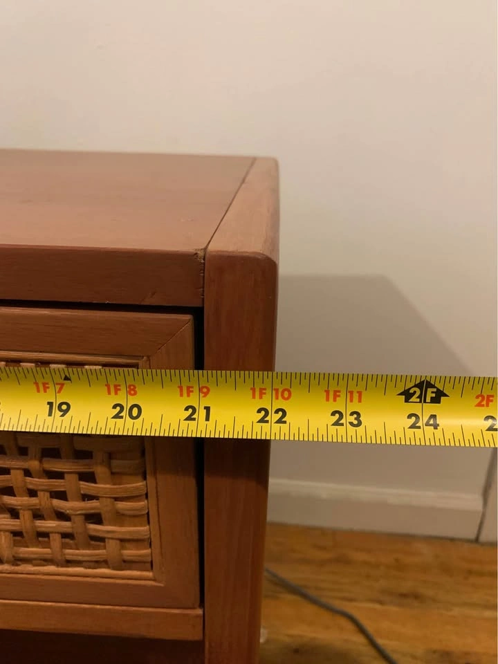 Minsmere Caned Accent Table with Drawer - photo 5
