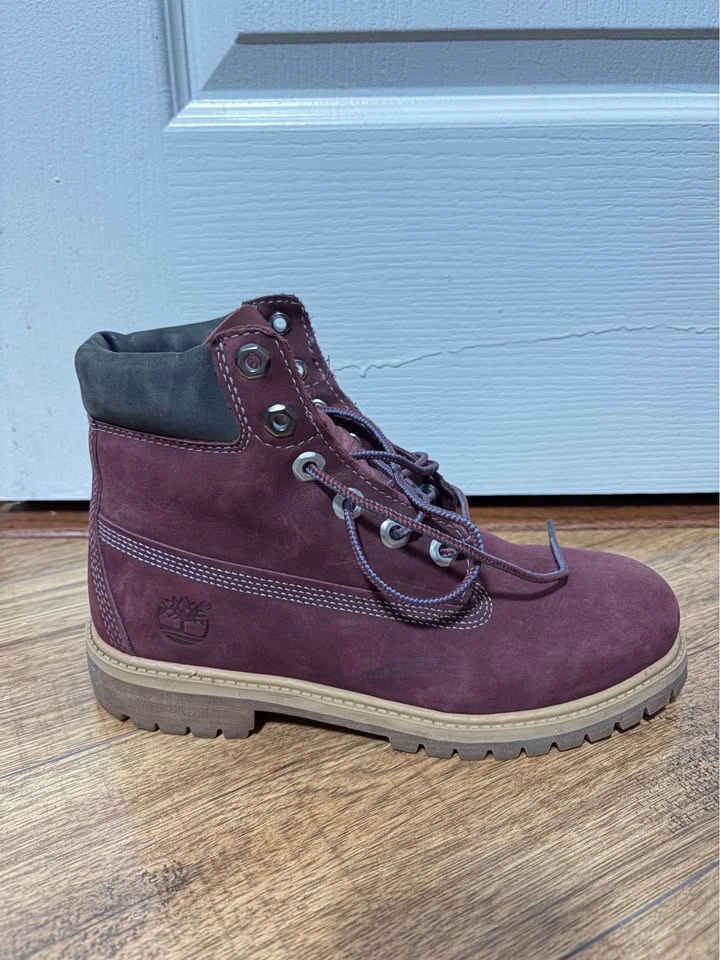 Maroon Timberland boots - US junior 5 - photo 2