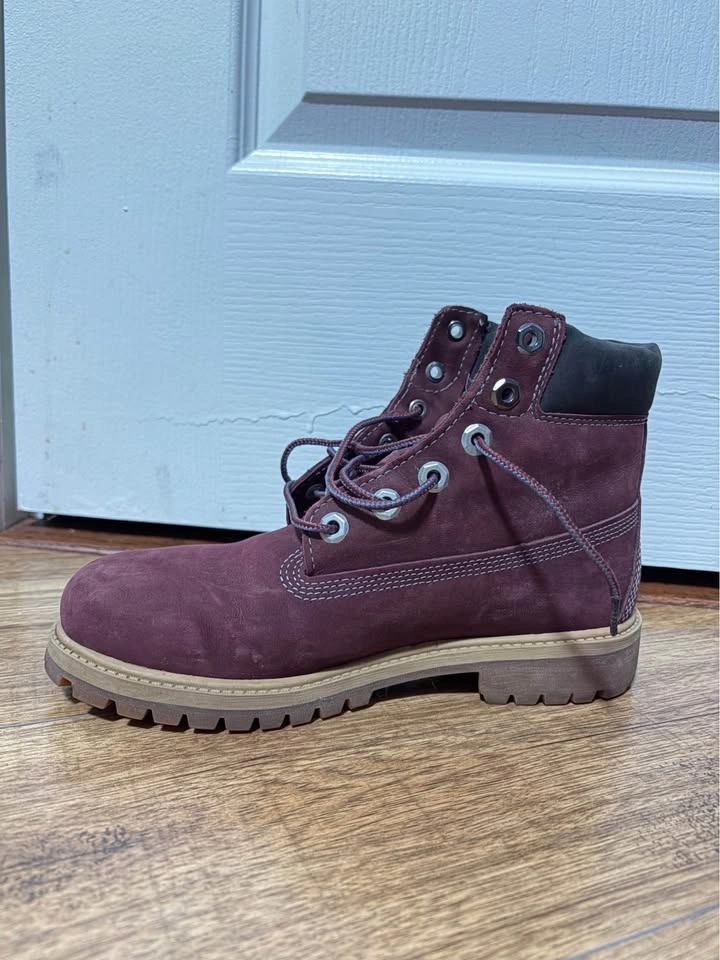 Maroon Timberland boots - US junior 5 - photo 3