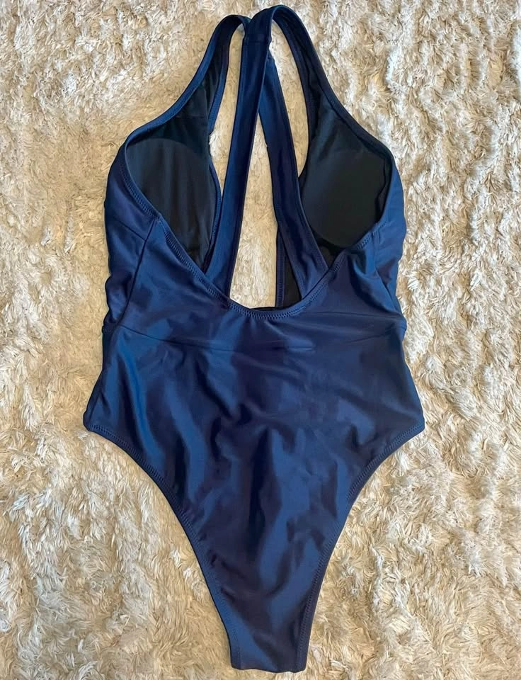 Cupshe one piece navy swimsuit size M - photo 4