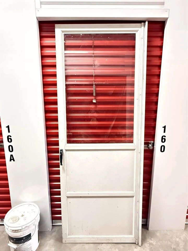 Storm Door, White Metal 32x83