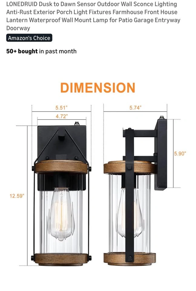 Outdoor Wall Scone Light - photo 2