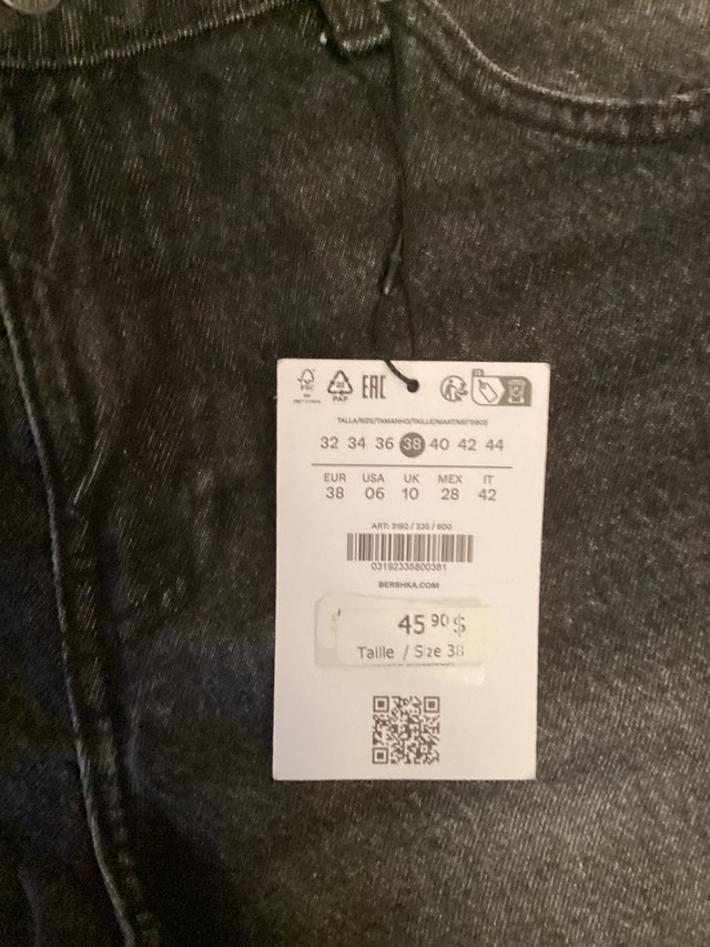 Bershka Baggy Jean Shorts Size 38 - photo 3