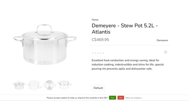 New DEMEYERE ATLANTIS 7 Pot with Lid - photo 3