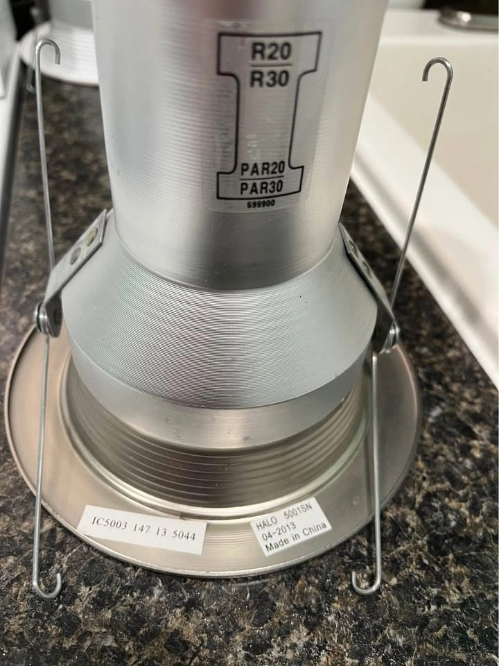 3x 5" Halo Pot Light Trim Nickel Finish - photo 4