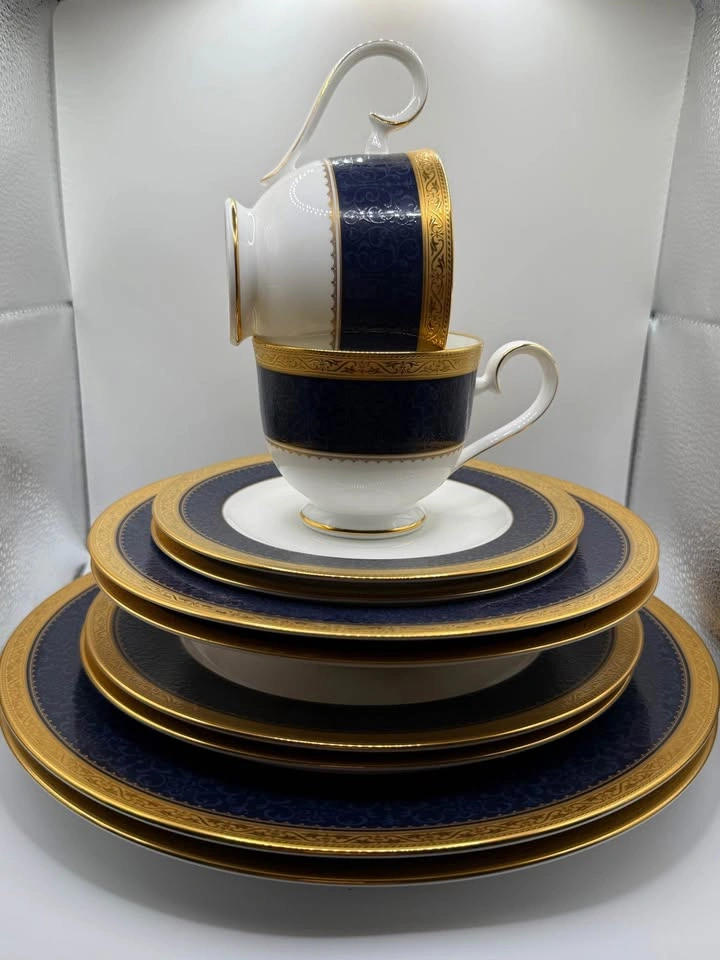 Noritake Odessa Cobalt Gold 10 Piece China Set - photo 2