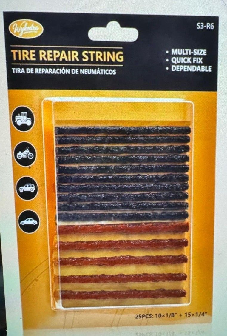 15 Pc Multi Size Tire Plugs & Patches
