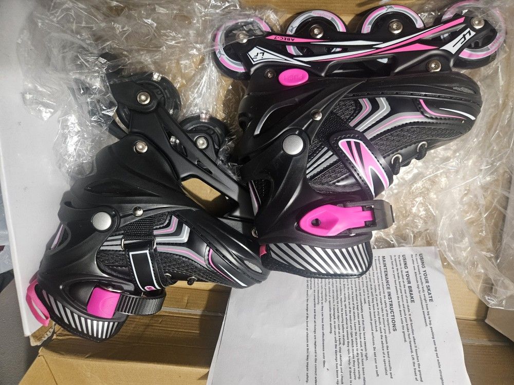 Kids Inline Skates Adjustable Size 13 to 2 1/2 - photo 2