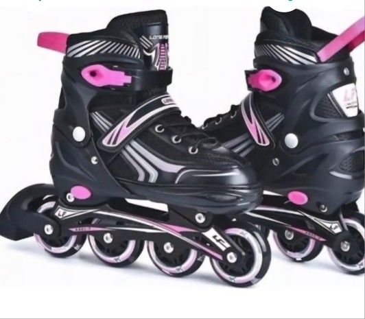 Youth Inline Skates Adjustable Size 13-2.5 Light-Up Wheels
