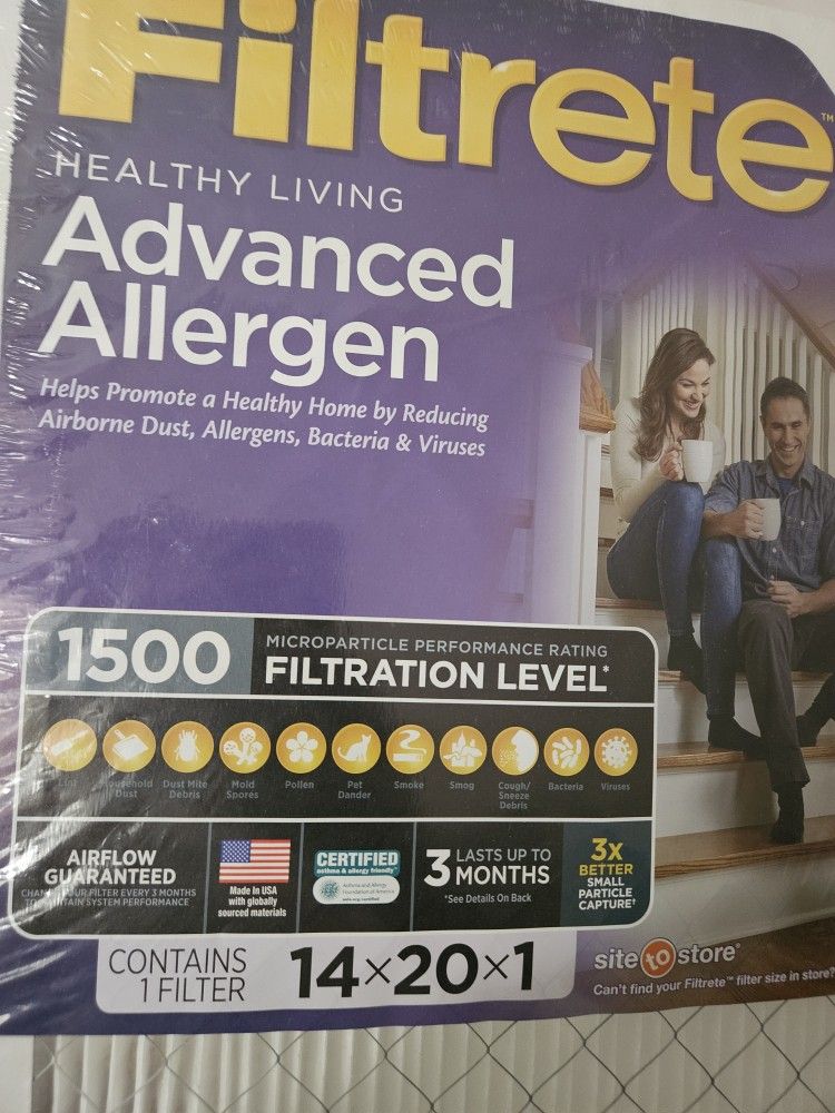 Filtrete Advanced Allergen Filter 14x20x1