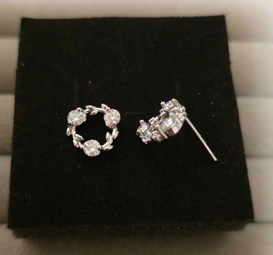 New Moissanite Sterling Silver Earrings - photo 4