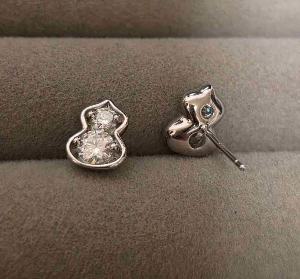 New Moissanite Design Sterling Silver Stud Earrings - photo 4