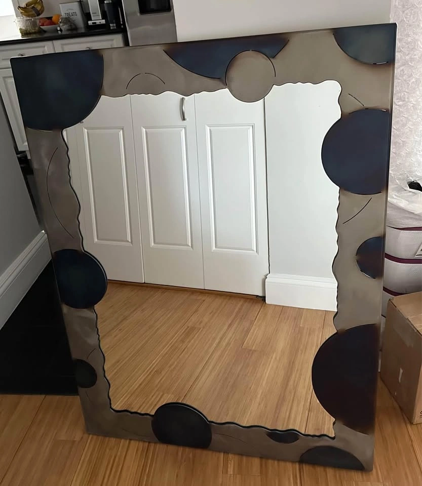 Frank Seckler Handmade Metal Art Mirror