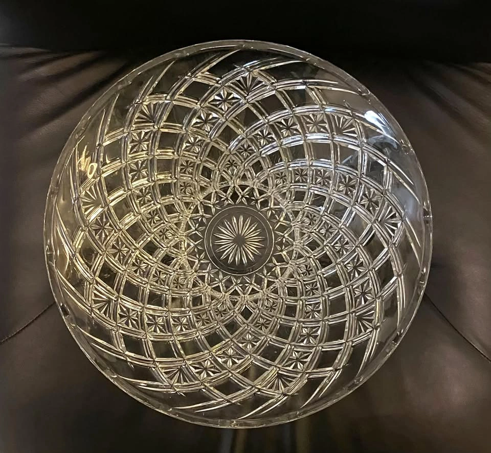 Sparkling Large Crystal Bowl for Salad or Dessert