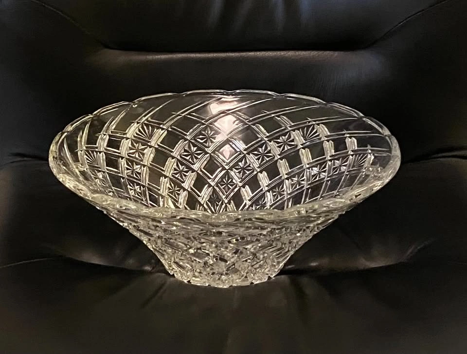 Sparkling Large Crystal Bowl for Salad or Dessert - photo 2