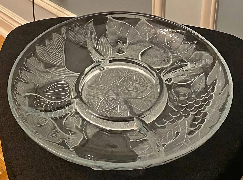 Crystal Dry Fruit Plate, 5 Compartments