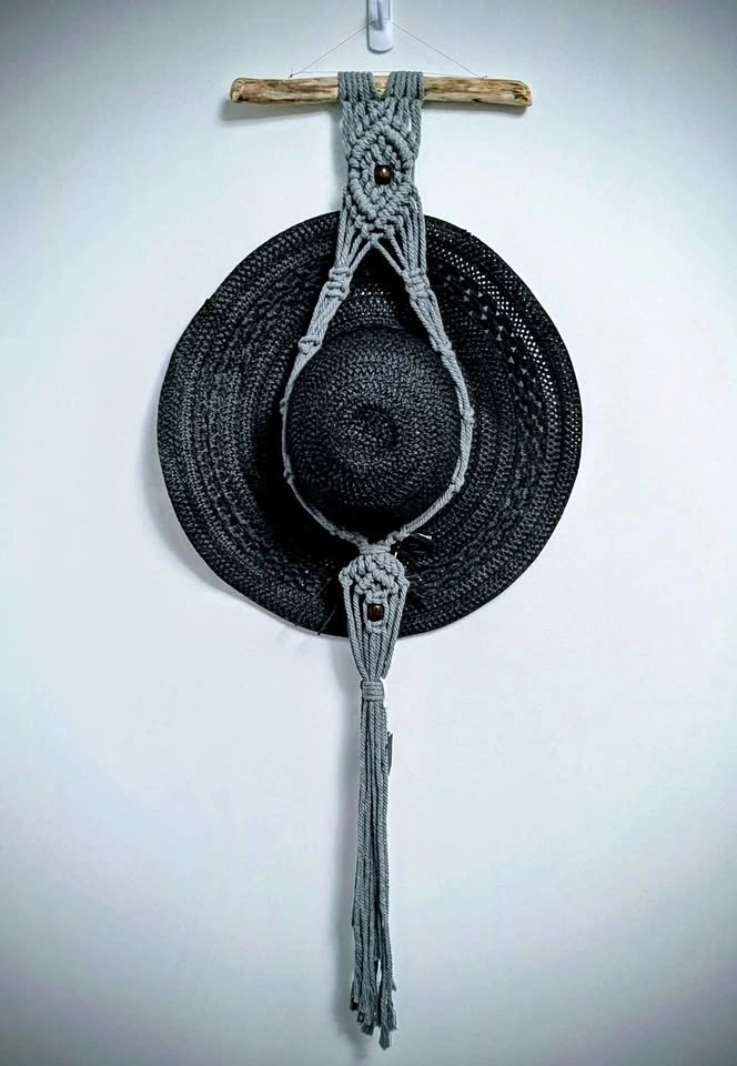 Wall Hanging Macrame Hat Holder