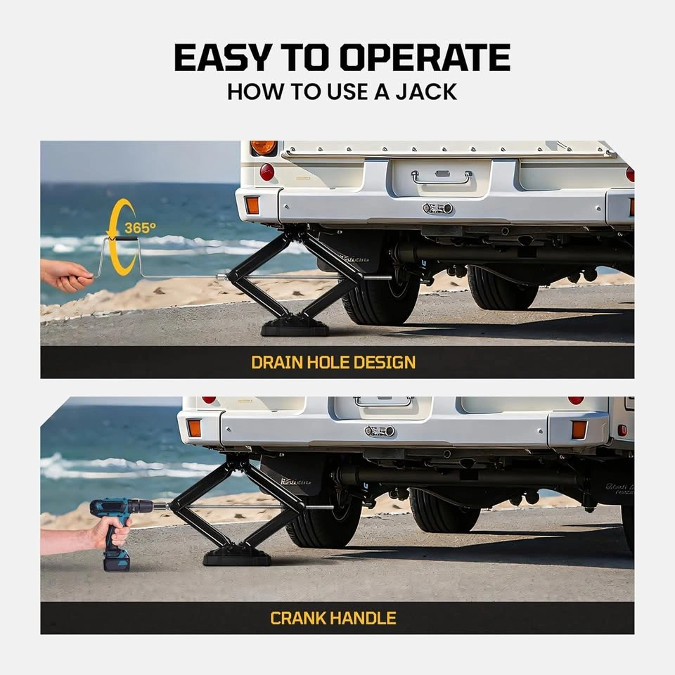 5500lb RV Scissor Jacks – 24” Stabilizer Set with Base Pads (2‐P - photo 5