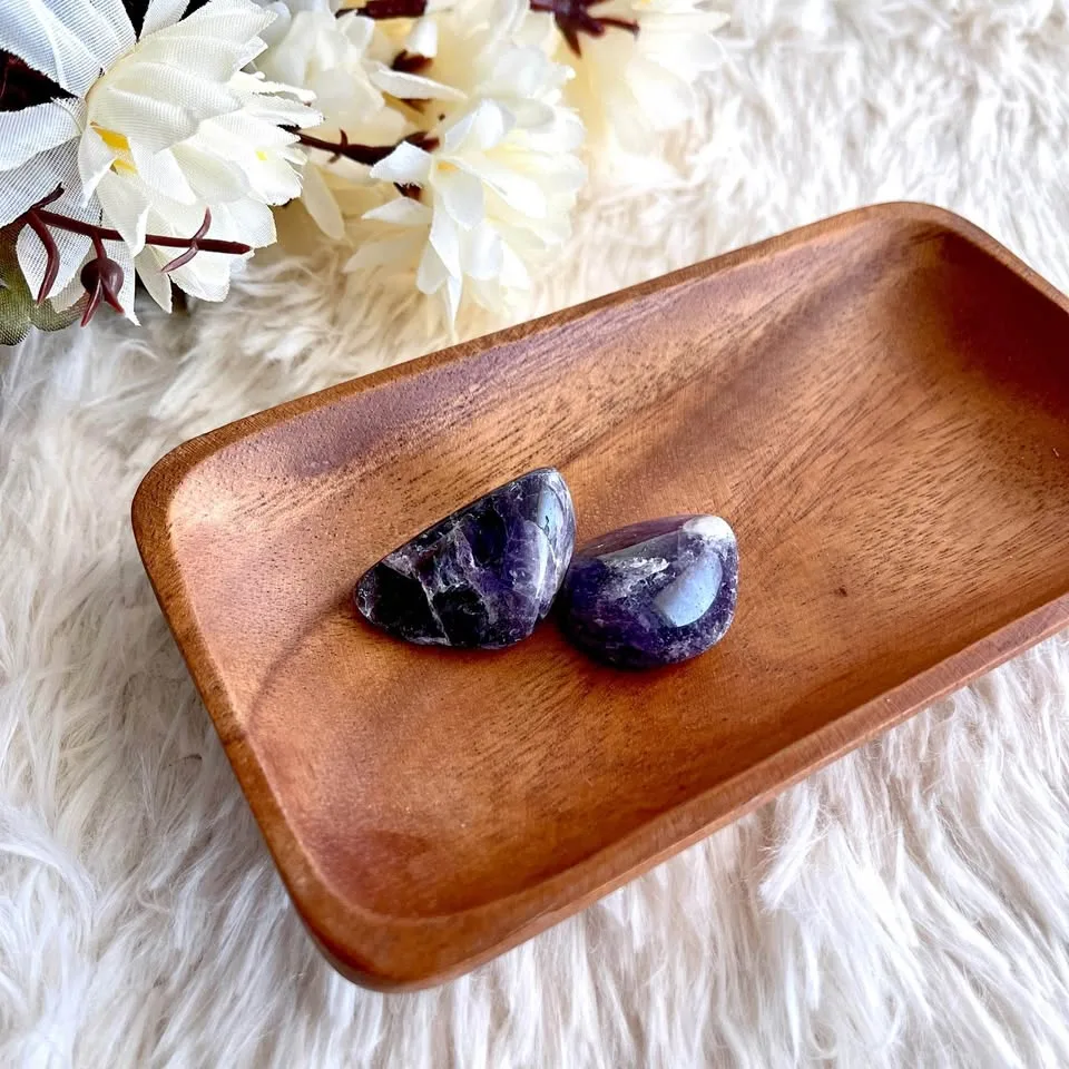 Pair of Dream Amethyst Tumbled Gemstones Set #4 🥕 thumbnail