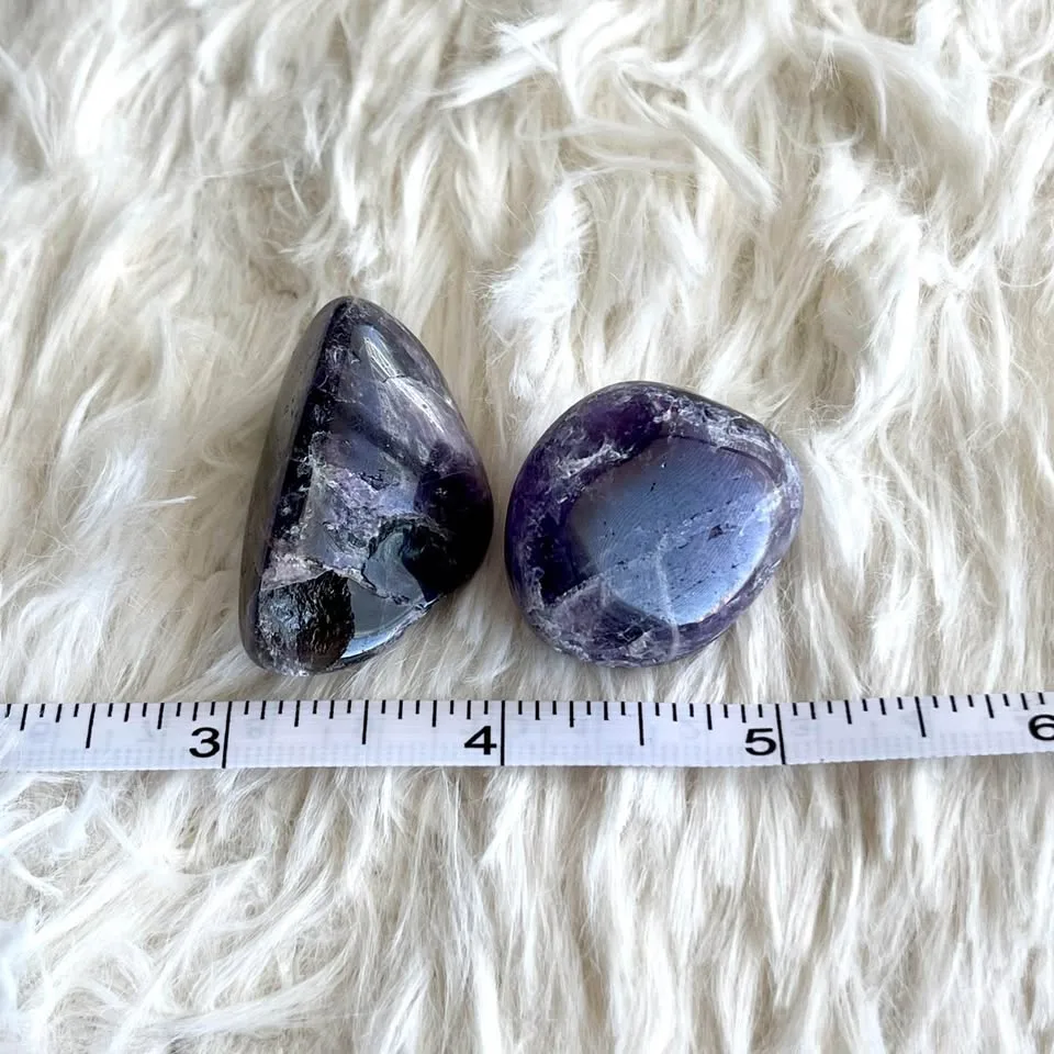 Pair of Dream Amethyst Tumbled Gemstones Set #4 🥕 image indicator(3)