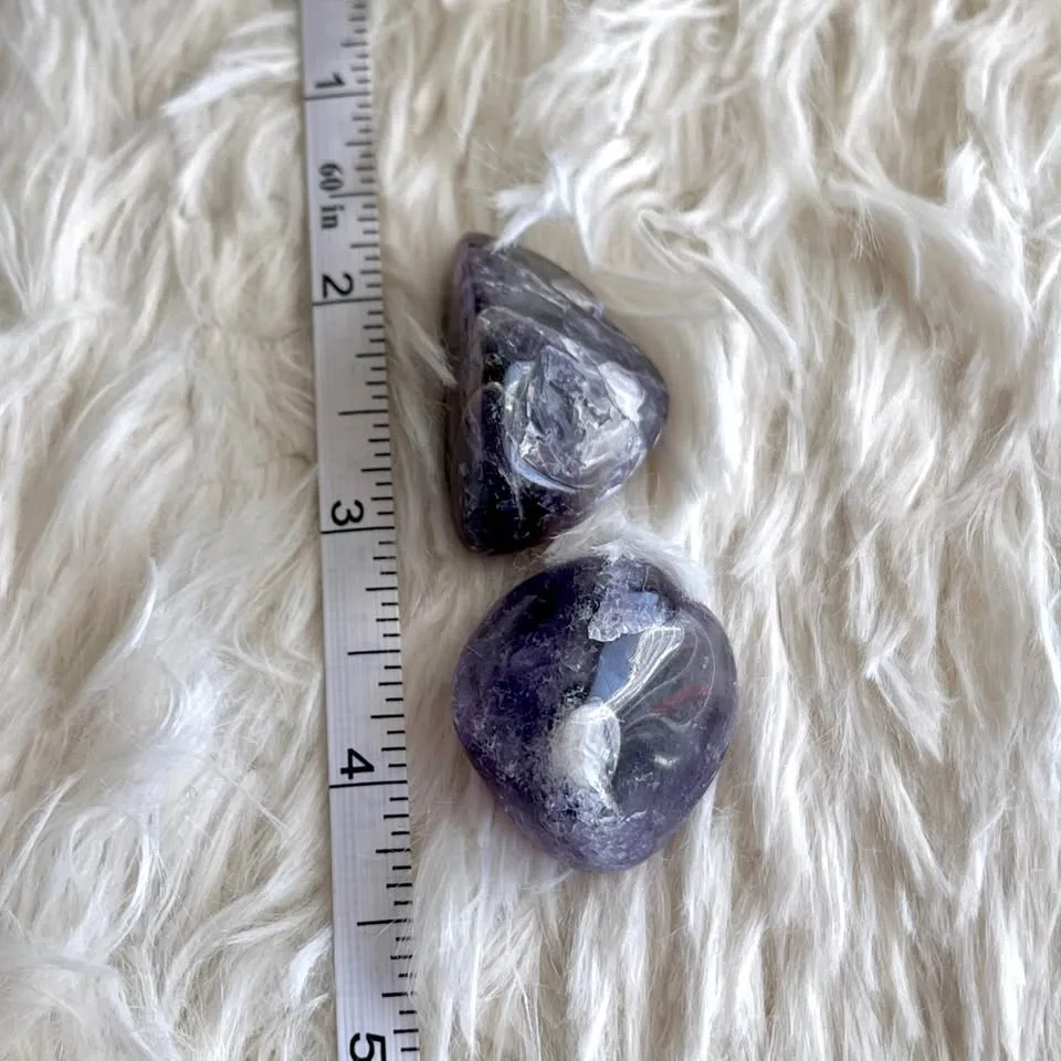 Pair of Dream Amethyst Tumbled Gemstones Set #4 🥕 image indicator(4)