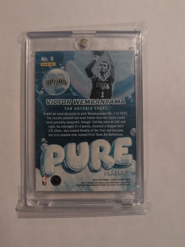 2024-25 Panini NBA Hoops Pure Players Victor Wembanyama #9 Spurs - photo 2