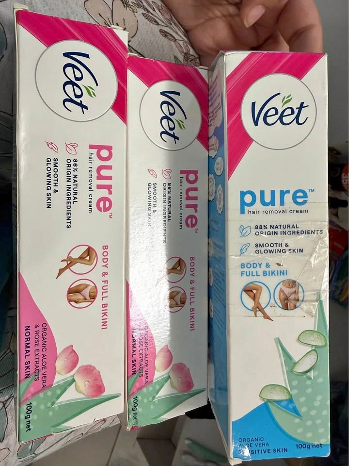 Veet Pure Hair Removal Cream - 4 Boxes