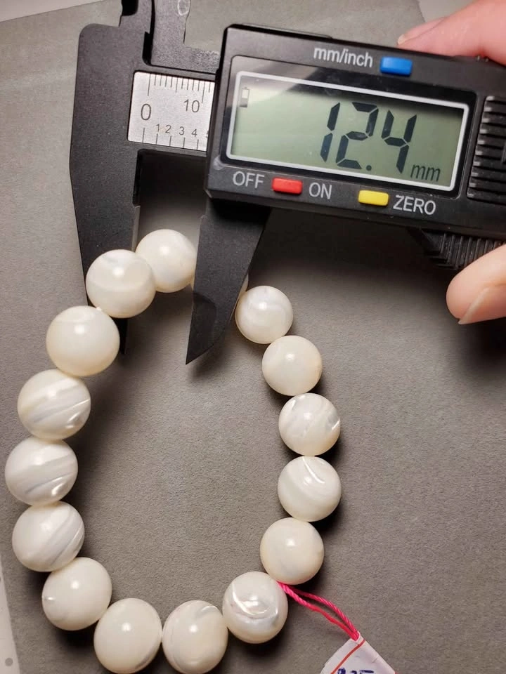 Mother of Pear Natural Bracelet 12mm fits 15.5cm wrist - photo 5
