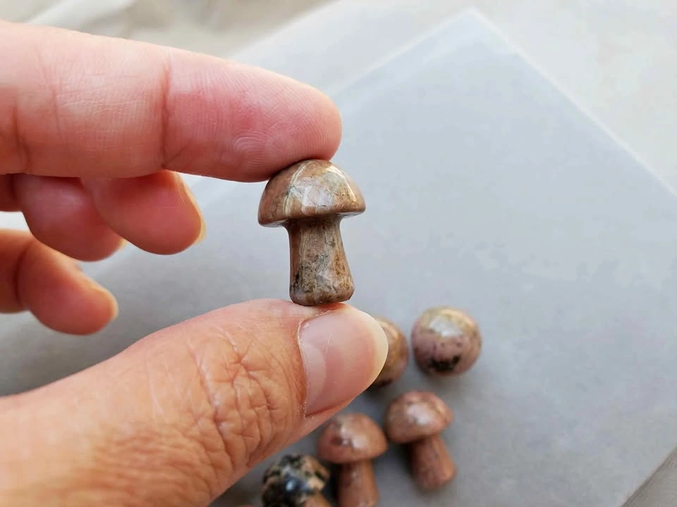 Mushroom Mini Crystals Rhodochrosite Stone