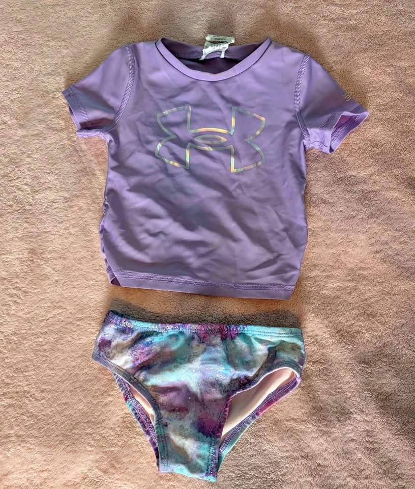 Toddler Girls 2T Under Armour 2 Piece Swim Suit