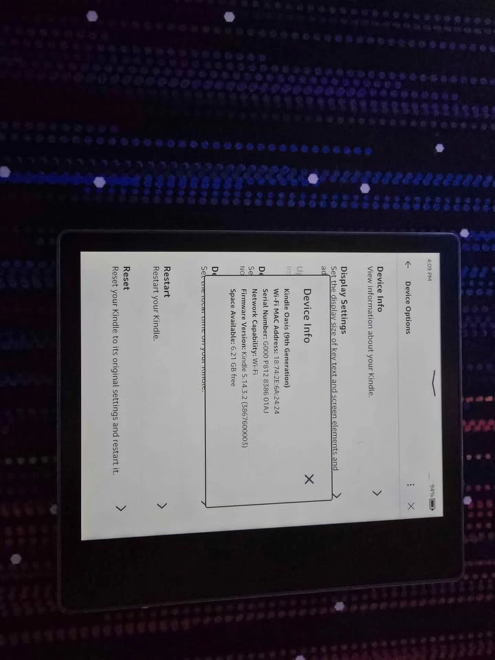 Kindle Oasis 9th gen - photo 4